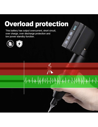 Batería de Tatuaje Inalámbrica Hawink P198-RCA 2400mAh 3.7V