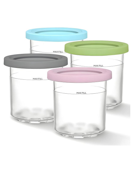 Recipientes Ninja Creami 4 Pints 16oz Libre BPA Apto Lavavajillas