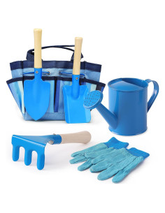 Juego de Jardinería para Niños Fuzzy Pixie 6 Piezas Azul