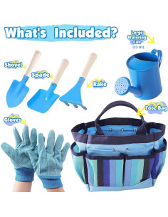 Juego de Jardinería para Niños Fuzzy Pixie 6 Piezas Azul 2