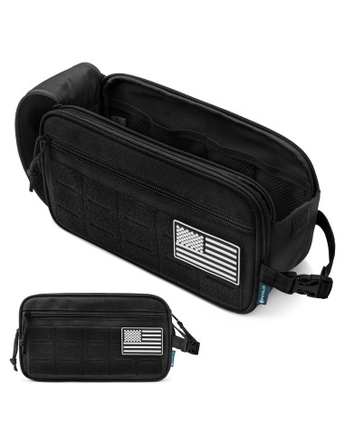 Bolsa de Aseo Táctica PAVILIA Negra 27.9x11.4x15.2 cm