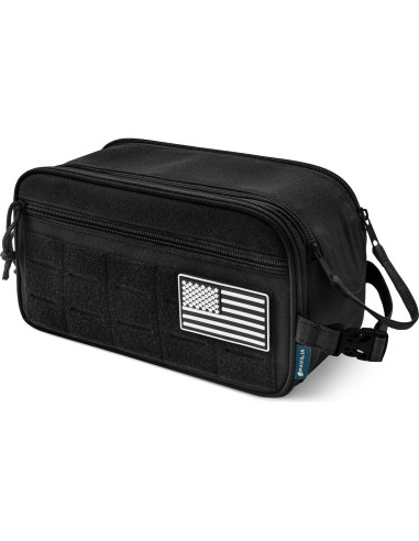 Bolsa de Aseo Táctica PAVILIA Negra 27.9x11.4x15.2 cm