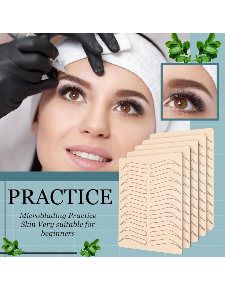 Kit de Práctica Microblading Maitys 16 Piezas Silicona Negra