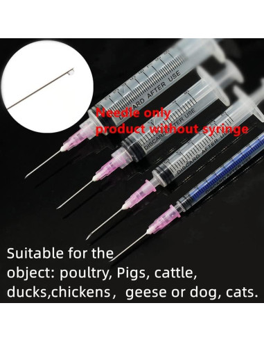 Paquete de 100 agujas de inyección estériles Expesumas 18Ga 2.54cm