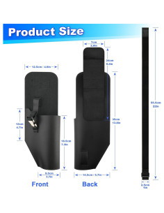 Funda de Blaster Easecos de Cuero PU Ajustable para Pierna 2