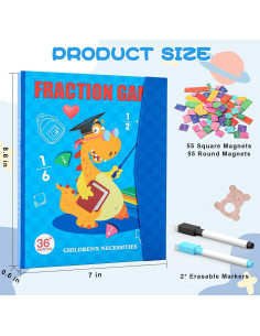 Rompecabezas Educativo Magnético FIPKE de Fracciones 110 Piezas 2