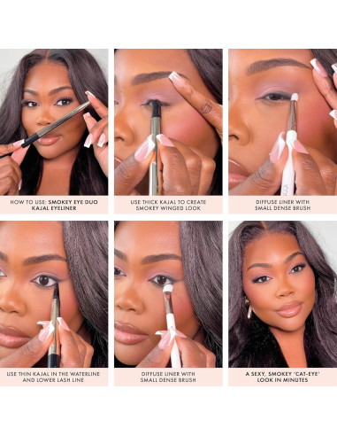 Delineador de Ojos Ahumados ICONIC LONDON 2 en 1 Marrón