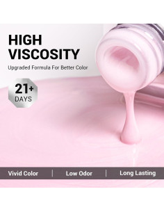 Esmalte de Uñas Gel MelodySusie Rosa Bebé 15ml Efecto Swirl 2