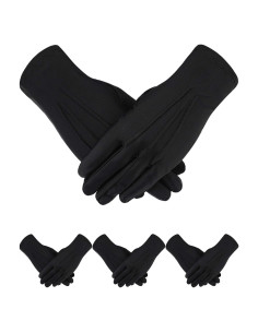 Guantes de Vestir Negros Sumind 4 Pares Spandex Adulto