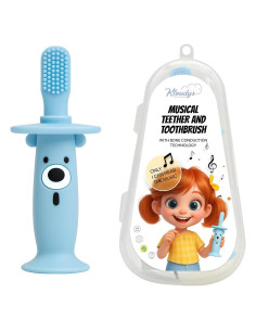 Mordedor y Cepillo Eléctrico KLOUDYS Azul 2 en 1 para Bebés
