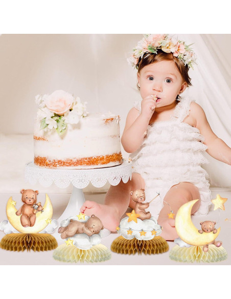 Centros de Mesa de Oso Tarklanda - 9 Piezas para Baby Shower