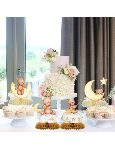 Centros de Mesa de Oso Tarklanda - 9 Piezas para Baby Shower