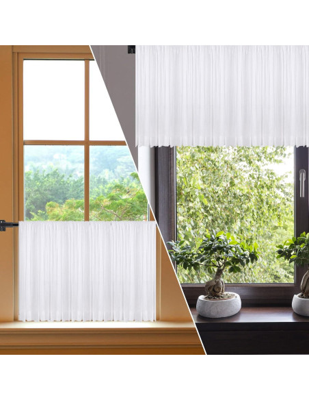 Jetec Varillas de Cortina Ajustables 6 Piezas 40-70 cm Negro