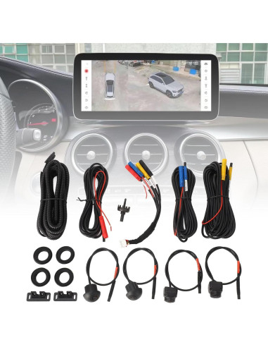 Cámara de Coche 360 Luqeeg 1080P con Visión Nocturna IP68