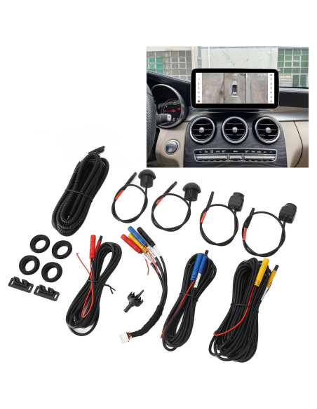 Cámara de Coche 360 Luqeeg 1080P con Visión Nocturna IP68