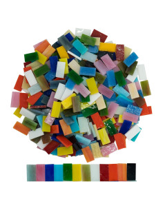 Azulejos de mosaico de vidrio Esweny 400g colores surtidos