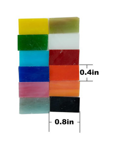 Azulejos de mosaico de vidrio Esweny 400g colores surtidos 2