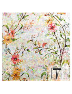 Película de Privacidad NINETREX 44.5x200cm Anti UV Flor Galsang