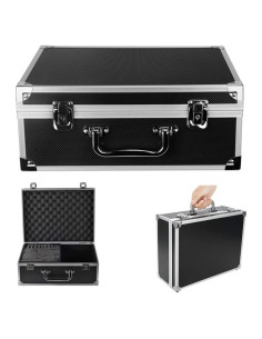 Caja de Maquillaje para Tatuajes Yuelong Negra 32x24x13 cm Doble Cerradura