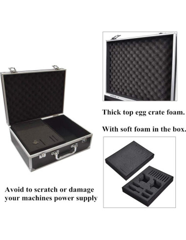 Caja de Maquillaje para Tatuajes Yuelong Negra 32x24x13 cm Doble Cerradura