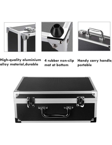 Caja de Maquillaje para Tatuajes Yuelong Negra 32x24x13 cm Doble Cerradura