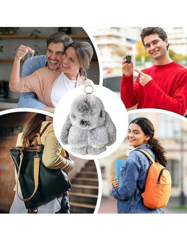 Llavero de peluche Bunnylulu verde oscuro con caja