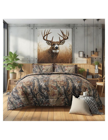 Conjunto de Edredón Camo Realtree Individual 2 Piezas Polycotton