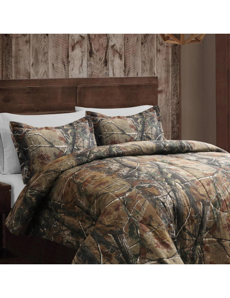 Conjunto de Edredón Camo Realtree Individual 2 Piezas Polycotton