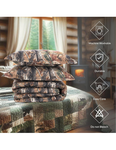Conjunto de Edredón Camo Realtree Individual 2 Piezas Polycotton