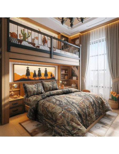 Conjunto de Edredón Camo Realtree Individual 2 Piezas Polycotton