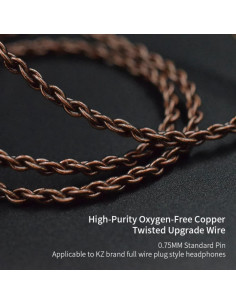 Cable de Reemplazo KZ 2PIN 3.5mm Cobre 4 Núcleos 1.2m 2