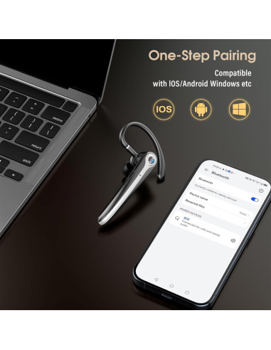 Auricular Bluetooth Atheewon S72 Inalámbrico con Micrófono ENC