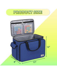 Funda para Máquina de Coser JJRING Azul Resistente con Correa 2