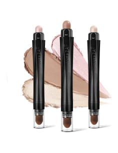 Barra de Sombra de Ojos Crema LUXAZA 3PCS Mate y Brillante