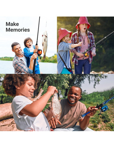 Caña de Pesca Telescópica Lanaak 157.5 cm para Niños