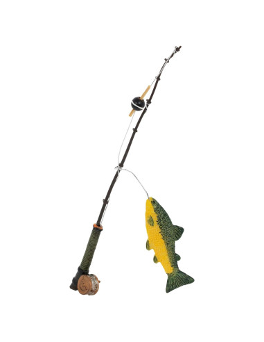 Caña de Pesca Miniatura Hobby Lobby 17.14 cm con Pez