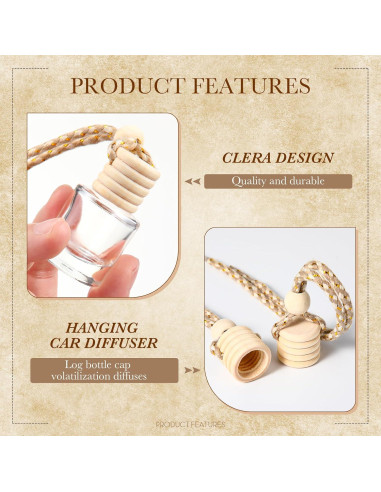 Ambientadores Colgantes Zubebe 300 Pcs 8ml Vidrio para Auto