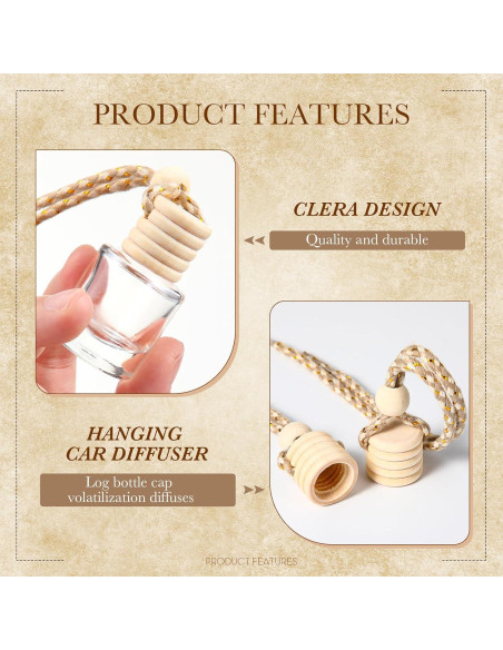 Ambientadores Colgantes Zubebe 300 Pcs 8ml Vidrio para Auto