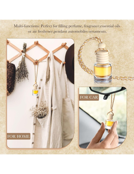 Ambientadores Colgantes Zubebe 300 Pcs 8ml Vidrio para Auto