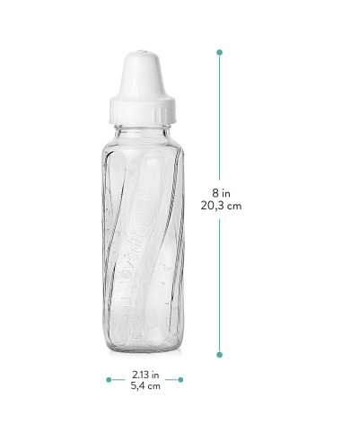 Botella de vidrio Evenflo Feeding 240 ml, paquete de 6