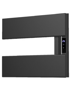 Soporte de Toallas Calentado Eléctrico EIKANIOS 2Bar Negro