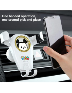 Soporte para teléfono Mickey para auto, clip de ventilación ajustable 2