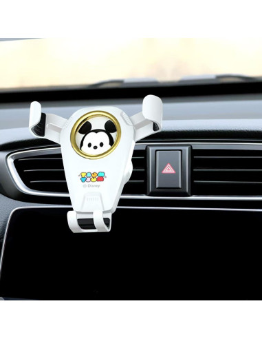 Soporte para teléfono Mickey para auto, clip de ventilación ajustable