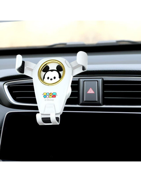 Soporte para teléfono Mickey para auto, clip de ventilación ajustable