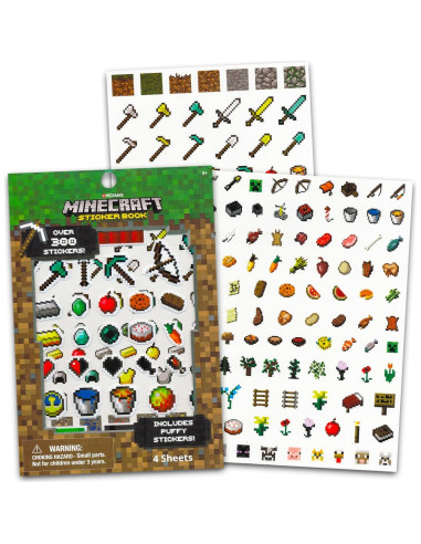 Conjunto de Stickers de Minecraft - 600 Stickers + Colgador