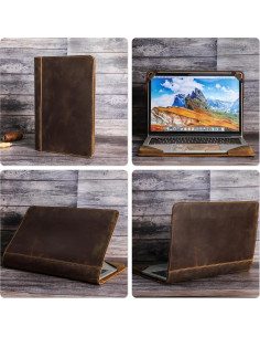 Funda de Folio de Cuero CataPurus 13.3" Vintage para Laptop 2