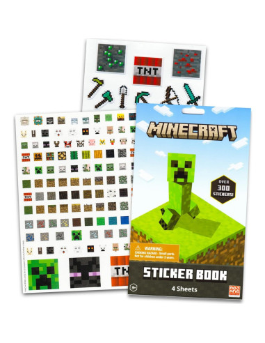 Conjunto de Stickers de Minecraft - 600 Stickers + Colgador