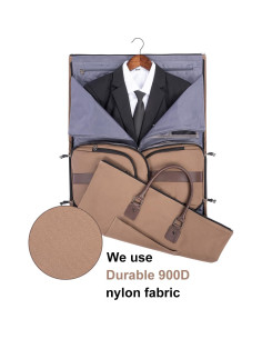 Bolsa de viaje convertible Modoker 45L, lona resistente marrón 2