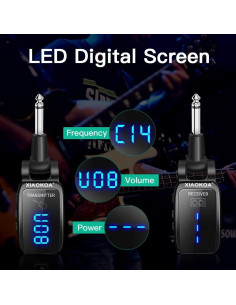 Transmisor Receptor Inalámbrico UHF XIAOKOA para Guitarra 2