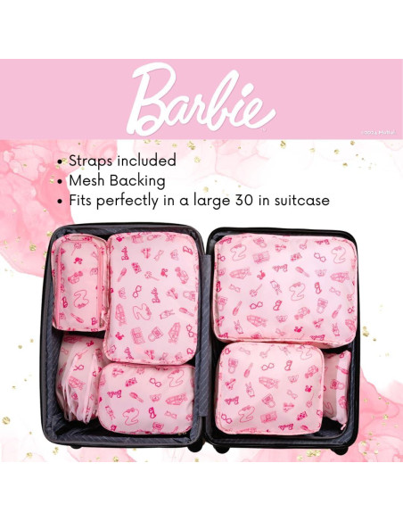 Set de 7 Cubos de Almacenamiento Barbie Franco - Viaje Organizado